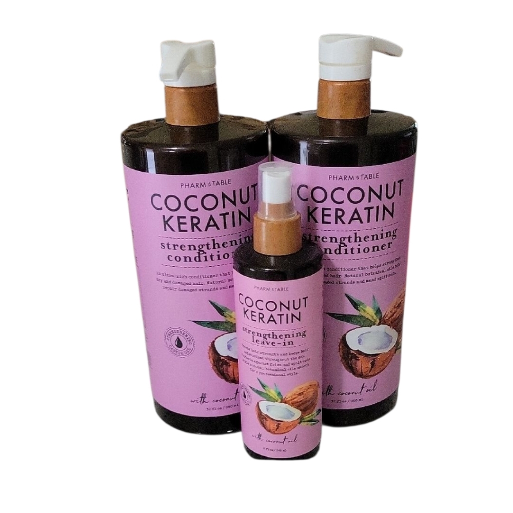Coconut Kertain Conditiomer & Leave In 3 Pcs Set
